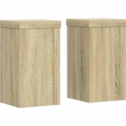 Pelouses & Jardins-vidaXL Supports pour plantes 2 pcs chêne sonoma bois d'ingénierie Ch&ecirc;ne sonoma