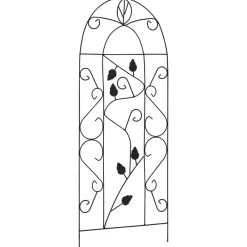 Pelouses & Jardins-vidaXL Supports pour plantes grimpantes 3 pcs Noir 40x100 cm Fer