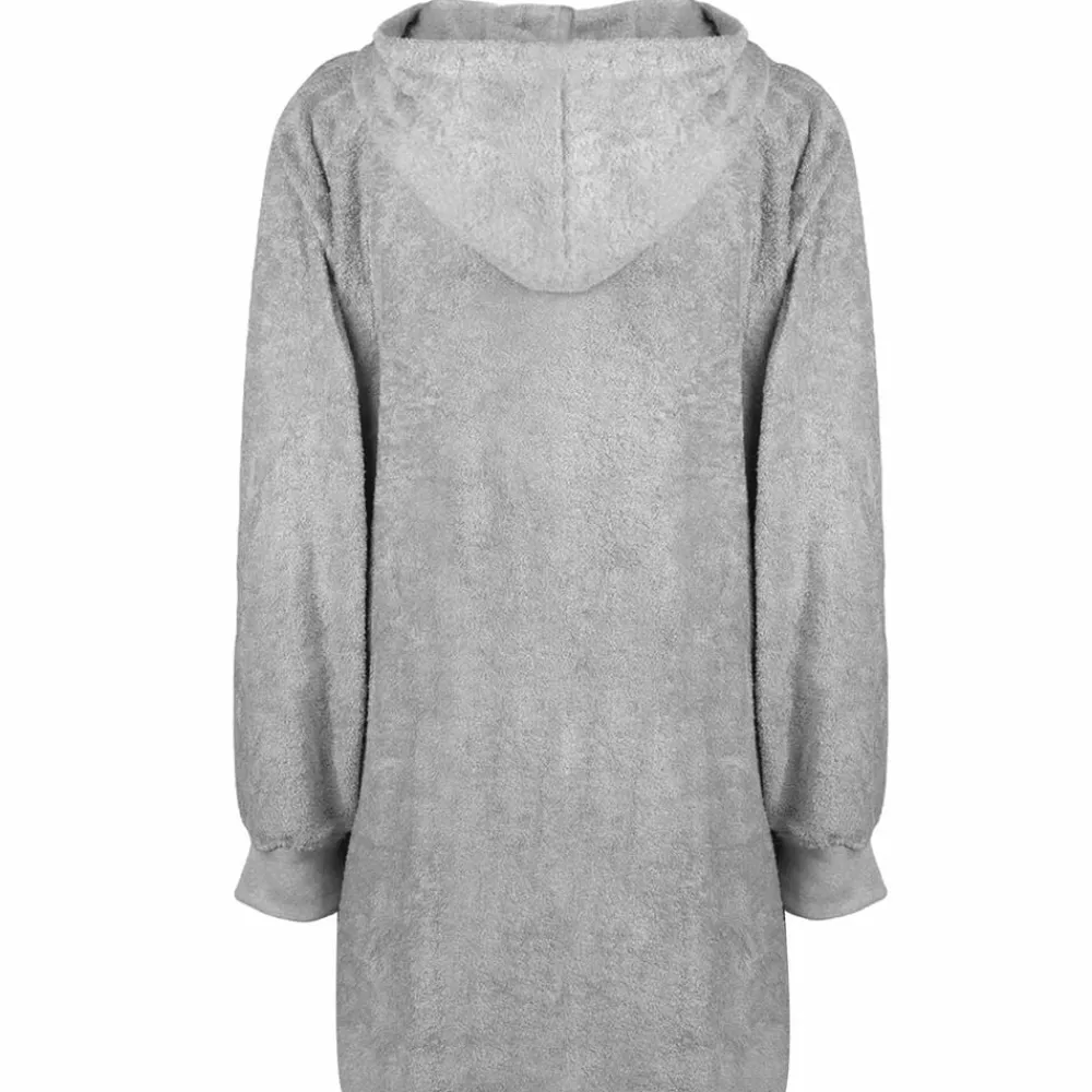 Vêtements & Accessoires-vidaXL Sweat à capuche couverture KINN L Coton Gris