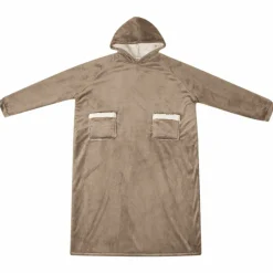 Vêtements & Accessoires-vidaXL Sweat à capuche couverture M Polaire et flanelle Camel