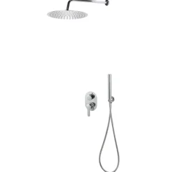 Plomberie-vidaXL Système de douche Acier inoxydable 201 é Argent