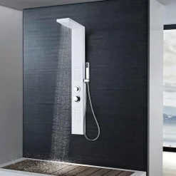 vidaXL Système de panneau de douche Aluminium Mat