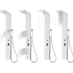 vidaXL Système de panneau de douche Aluminium Mat