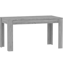 Tables-vidaXL Table à dîner 140x74,5x76 cm Bois d'ingénierie Sonoma gris