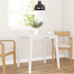 vidaXL Table à manger bois massif et caoutchouc