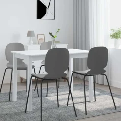 vidaXL Table à manger 114x71x75 cm Bois d'hévéa massif