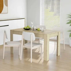 vidaXL Table à manger Chêne sonoma 140x74,5x76 cm Bois d'ingénierie
