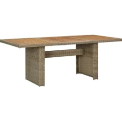 Mobilier De Jardin-vidaXL Table à manger de jardin 200x100x74 cm Résine tressée Marron