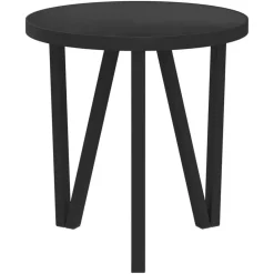 Tables-vidaXL Table à thé Ø35 cm MDF Noir