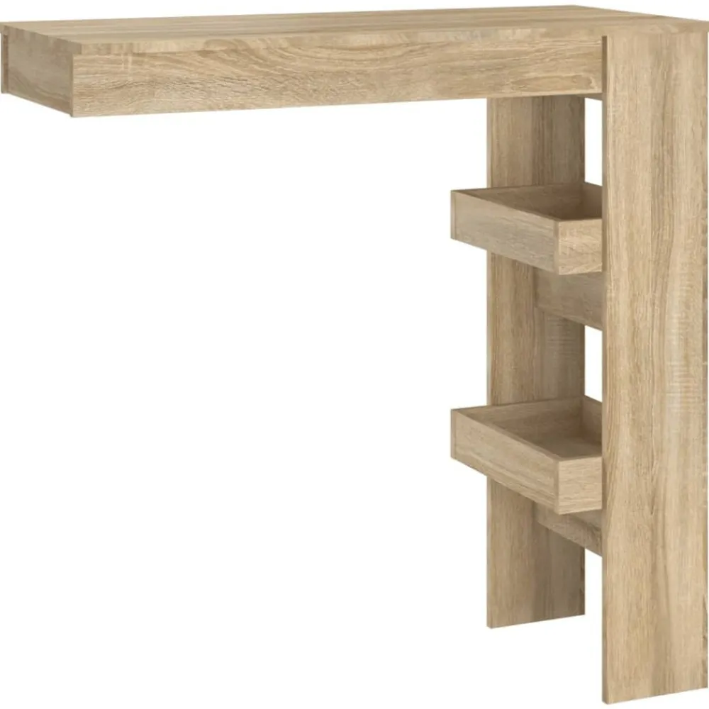 Tables-vidaXL Table bar murale Chêne Sonoma 102x45x103,5 cm Bois d'ingénierie Chêne sonoma