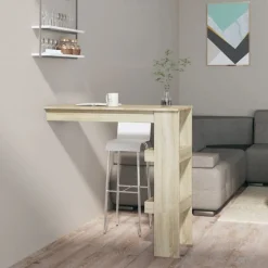 Tables-vidaXL Table bar murale Chêne Sonoma 102x45x103,5 cm Bois d'ingénierie Ch&ecirc;ne sonoma