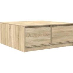 vidaXL Table basse avec tiroirs chêne sonoma 100x100x40 cm