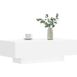 Tables-vidaXL Table basse 100x49,5x31 cm bois d'ingénierie Blanc