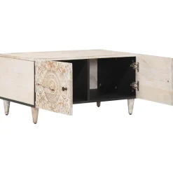 vidaXL Table basse 80 x 50 x 40 cm Bois de mangue massif