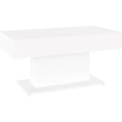 Tables-vidaXL Table basse 96x50x45 cm bois d'ingénierie Blanc
