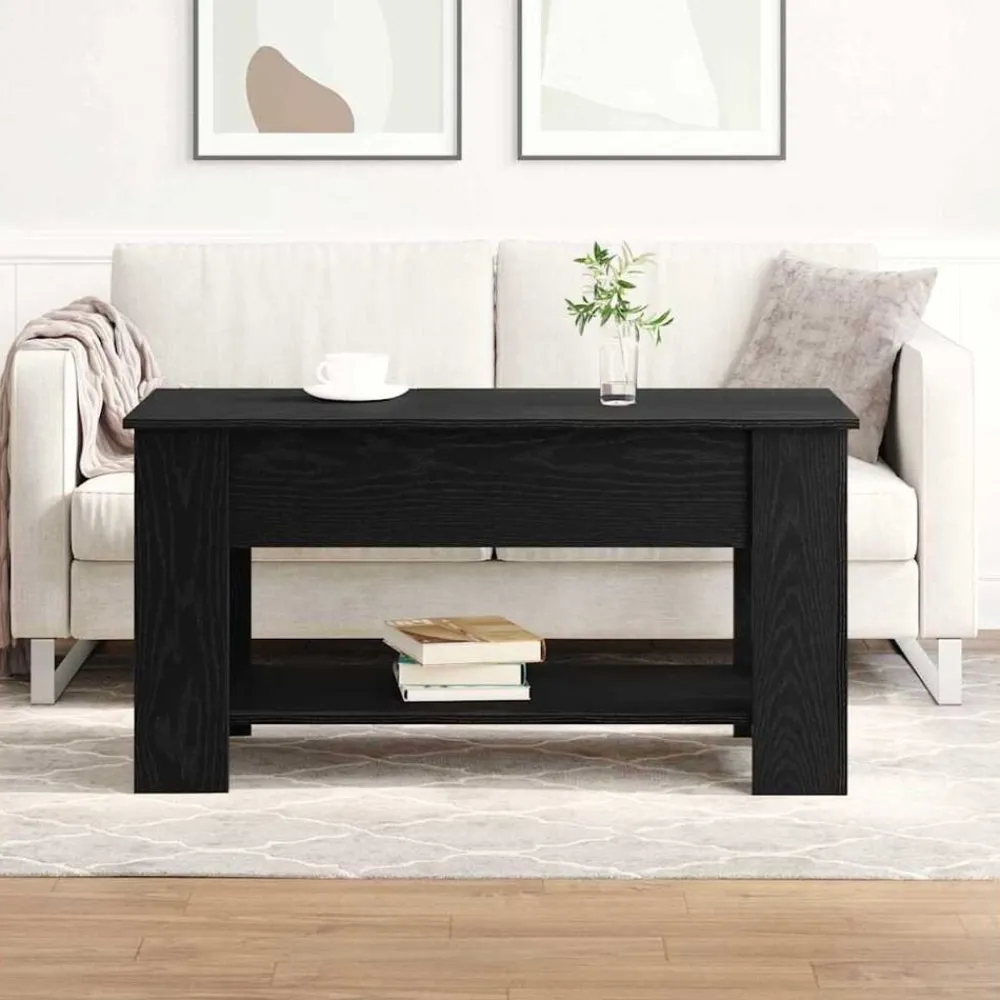 vidaXL Table basse blanc 101x49x52 cm bois d'ingénierie