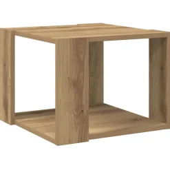 Tables-vidaXL Table basse chêne artisanal 40x40x30 cm bois d'ingénierie ch&ecirc;ne artisanal