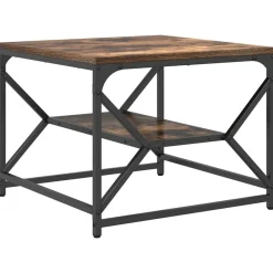 Tables-vidaXL Table basse Chêne fumé 51 x 50 x 40 cm Ch&ecirc;ne fumé