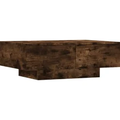Tables-vidaXL Table basse Chêne fumé 90x60x31 cm Bois d'ingénierie Ch&ecirc;ne fumé