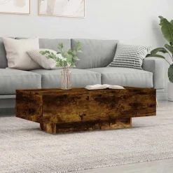 vidaXL Table basse chêne fumé 100x49,5x31 cm bois d'ingénierie