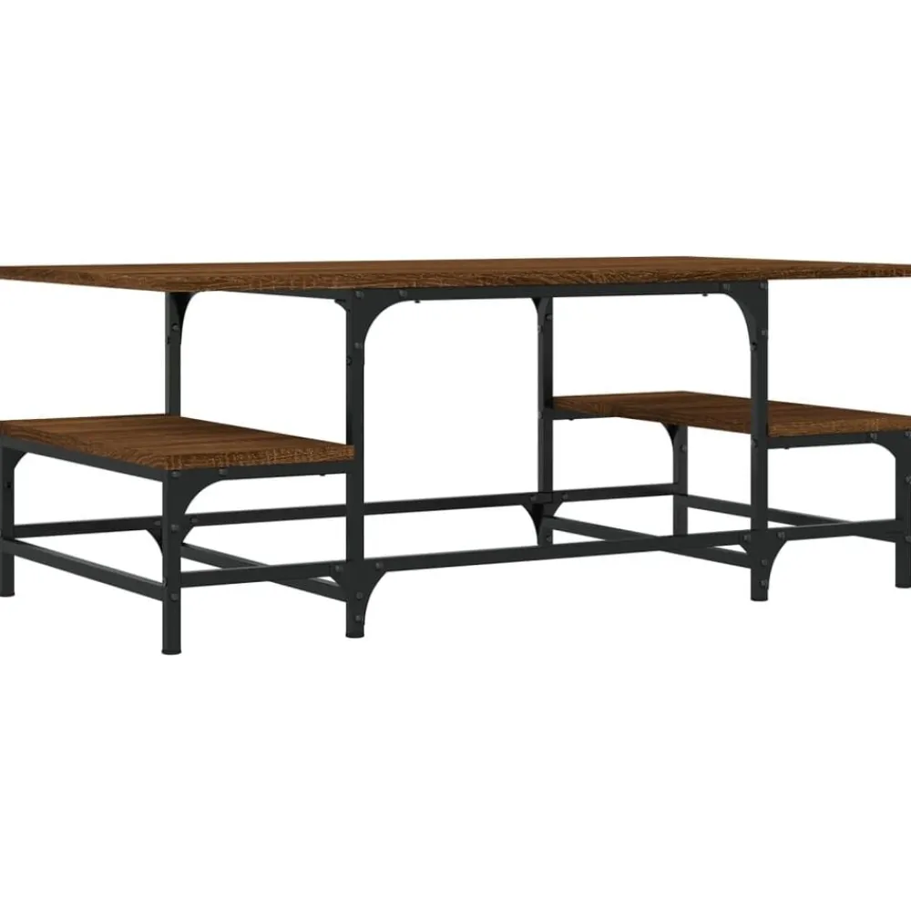 vidaXL Table basse chêne marron 100x50,5x40 cm bois d'ingénierie