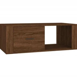 Tables-vidaXL Table basse Chêne marron 100x50,5x35 cm Bois d'ingénierie Ch&ecirc;ne marron