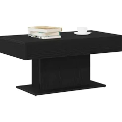 Tables-vidaXL Table basse Chêne noir 96 x 50 x 45 cm Bois d'ingénierie Ch&ecirc;ne noir