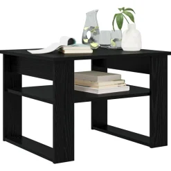 vidaXL Table basse Chêne noir 64 x 54 x 44 cm Bois d'ingénierie
