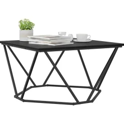 vidaXL Table basse Chêne noir 80 x 80 x 45 cm