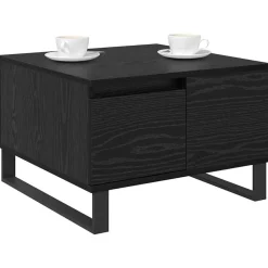 Tables-vidaXL Table basse Chêne noir 55 x 55 x 36,5 cm Bois d'ingénierie Ch&ecirc;ne noir