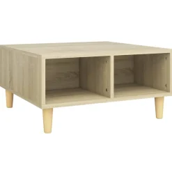 Tables-vidaXL Table basse chêne sonoma 60x60x30 cm bois d'ingénierie Chêne sonoma