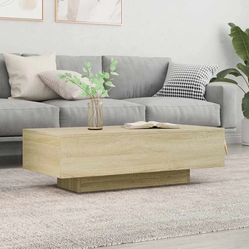 vidaXL Table basse chêne sonoma 100x49,5x31 cm bois d'ingénierie