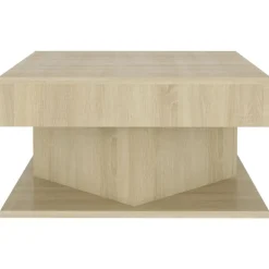 Tables-vidaXL Table basse Chêne sonoma 57x57x30 cm Bois d’ingénierie Ch&ecirc;ne sonoma