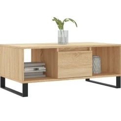vidaXL Table basse Chêne sonoma 90x50x36,5 cm Bois d'ingénierie