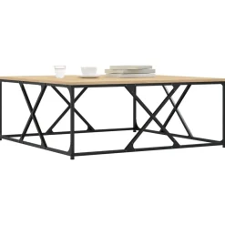 vidaXL Table basse chêne sonoma 100x100x40 cm bois d'ingénierie
