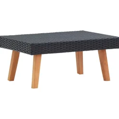 vidaXL Table basse de jardin Résine tressée