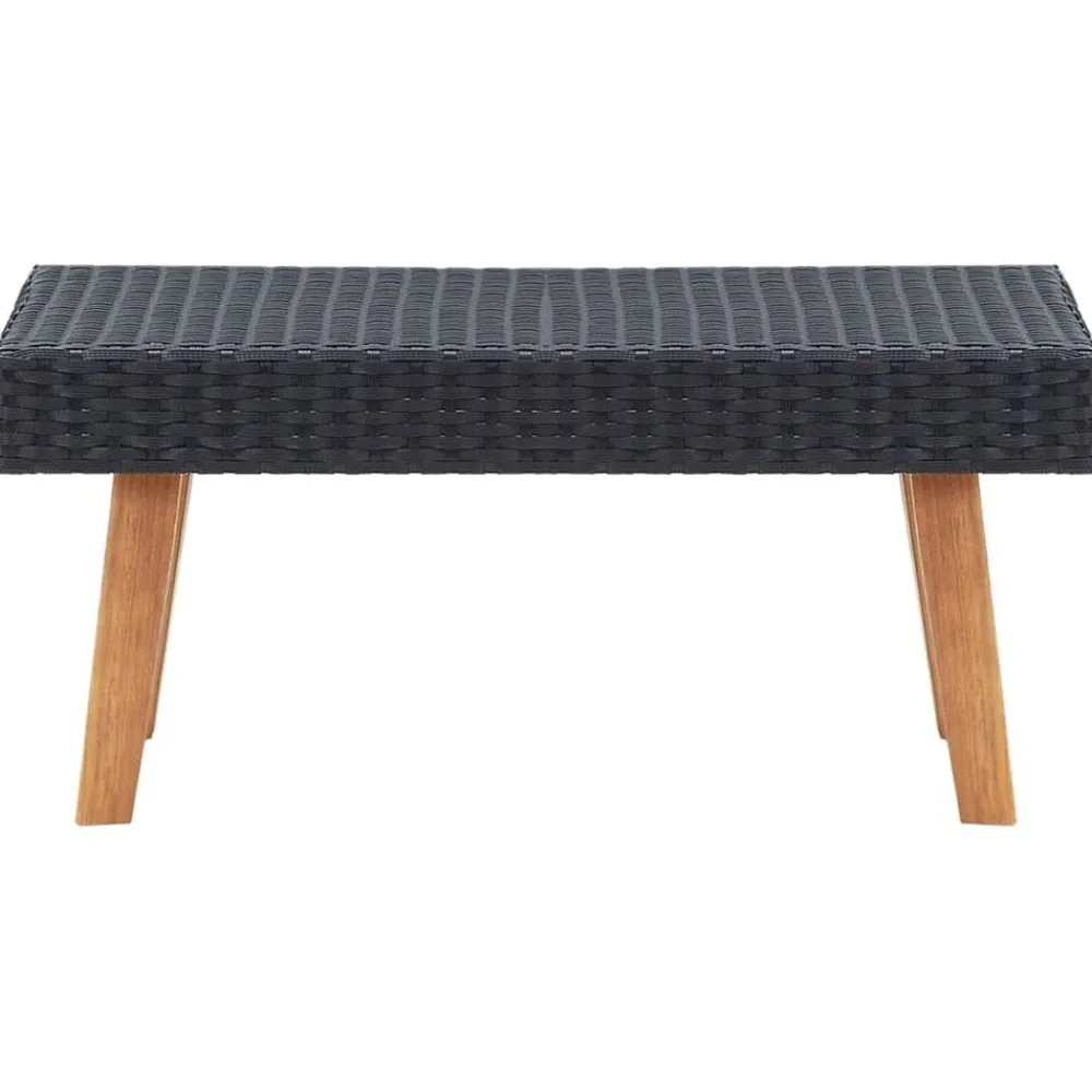 vidaXL Table basse de jardin Résine tressée