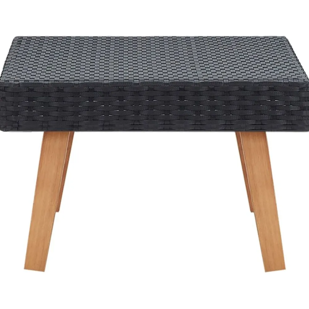 vidaXL Table basse de jardin Résine tressée