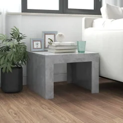 Tables-vidaXL Table basse 50x50x35 cm bois d'ingénierie Gris béton