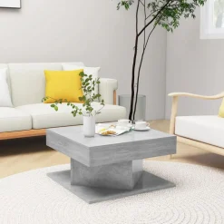 Tables-vidaXL Table basse 57x57x30 cm Bois d’ingénierie Gris béton