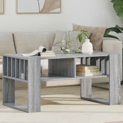 Tables-vidaXL Table basse Gris Sonoma 92 x 49,5 x 45 cm Bois d'ingénierie Sonoma gris