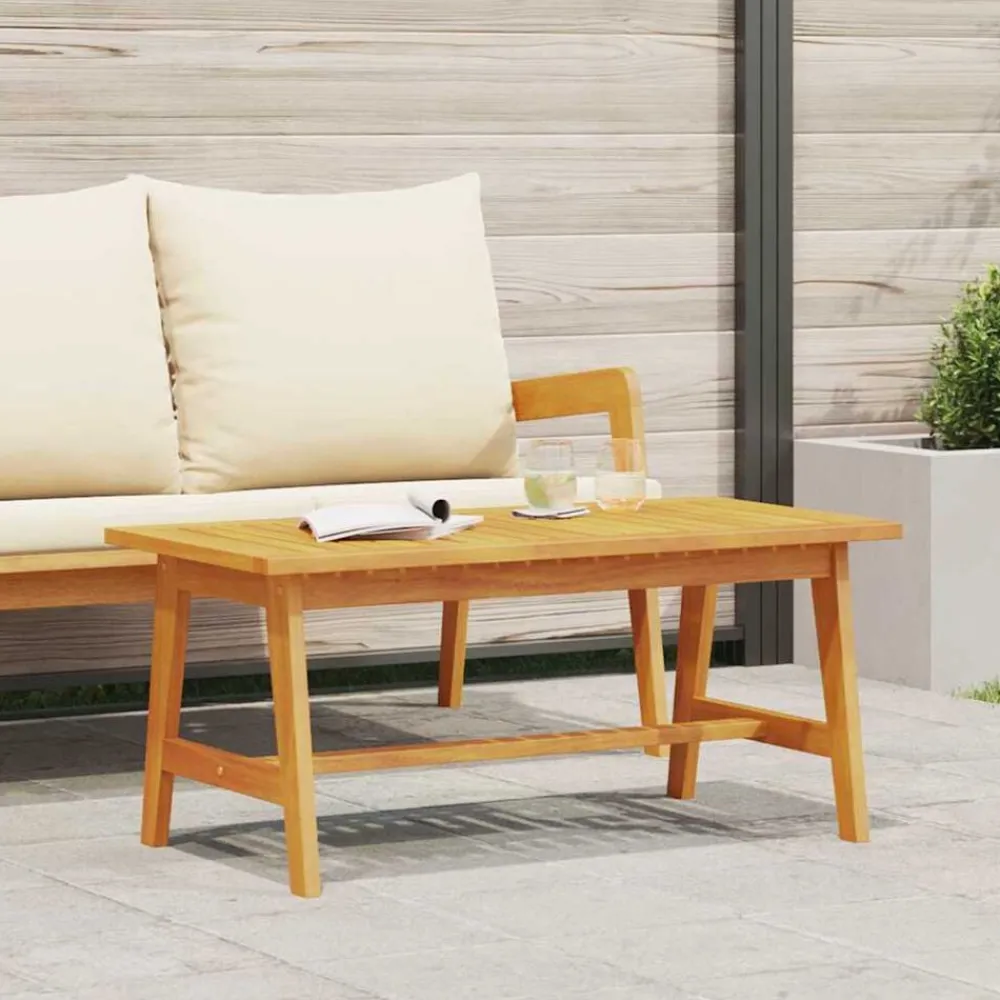 vidaXL Table basse Huile Naturelle Bois d'Acacia Massif
