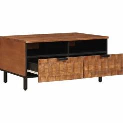 vidaXL Table basse Marron 80 x 54 x 40 cm Bois de mangue massif