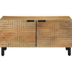 Tables-vidaXL Table basse 80x50x40 cm bois de manguier massif Marron