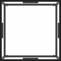 vidaXL Table basse Noir avec verre trempé 60x60x35 cm