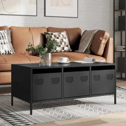 vidaXL Table basse 101,5x50x43,5 cm acier laminé à froid