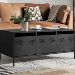 vidaXL Table basse 101,5x50x43,5 cm acier laminé à froid