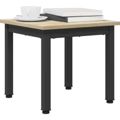 Tables-vidaXL Table basse Sonoma 40 x 40 x 36 cm Bois d'ingénierie Ch&ecirc;ne sonoma