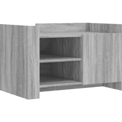 Tables-vidaXL Table basse 80x50x50 cm Bois d'ingénierie Sonoma gris