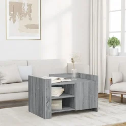 Tables-vidaXL Table basse 80x50x50 cm Bois d'ingénierie Sonoma gris